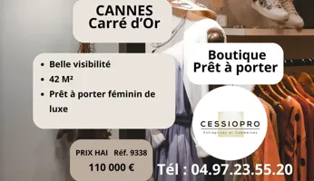 A vendre Fonds de commerce 42m² Cannes