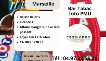Baisse de Prix ! Bar Tabac Loto PMU, Axe passant, Marseille centre