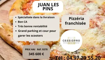 Pizzéria Franchisée, spécialisé dans la livraison, secteur Jan les Pins, bon CA
